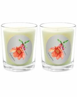 Qualitas Pomegranate Two Scented Beeswax Candle Set Home Candles & Home Fragrance