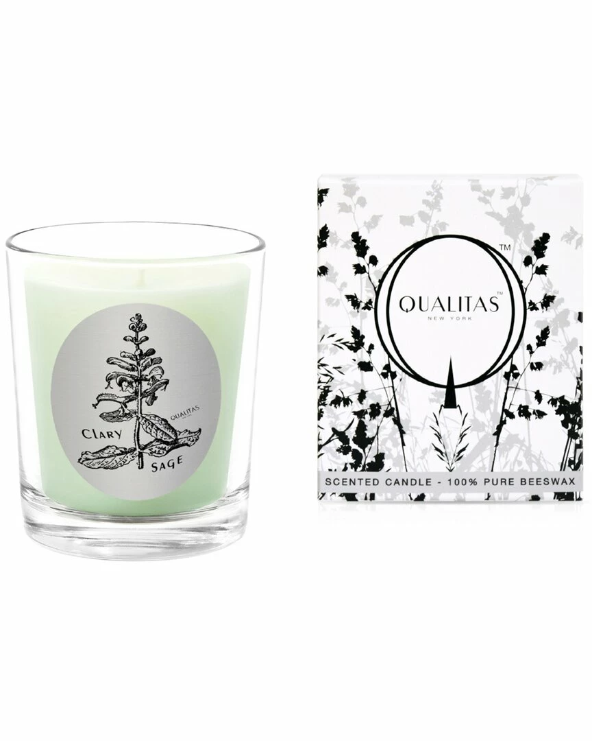 Qualitas Clary Sage 6.5oz Beeswax Candle Home Candles & Home Fragrance