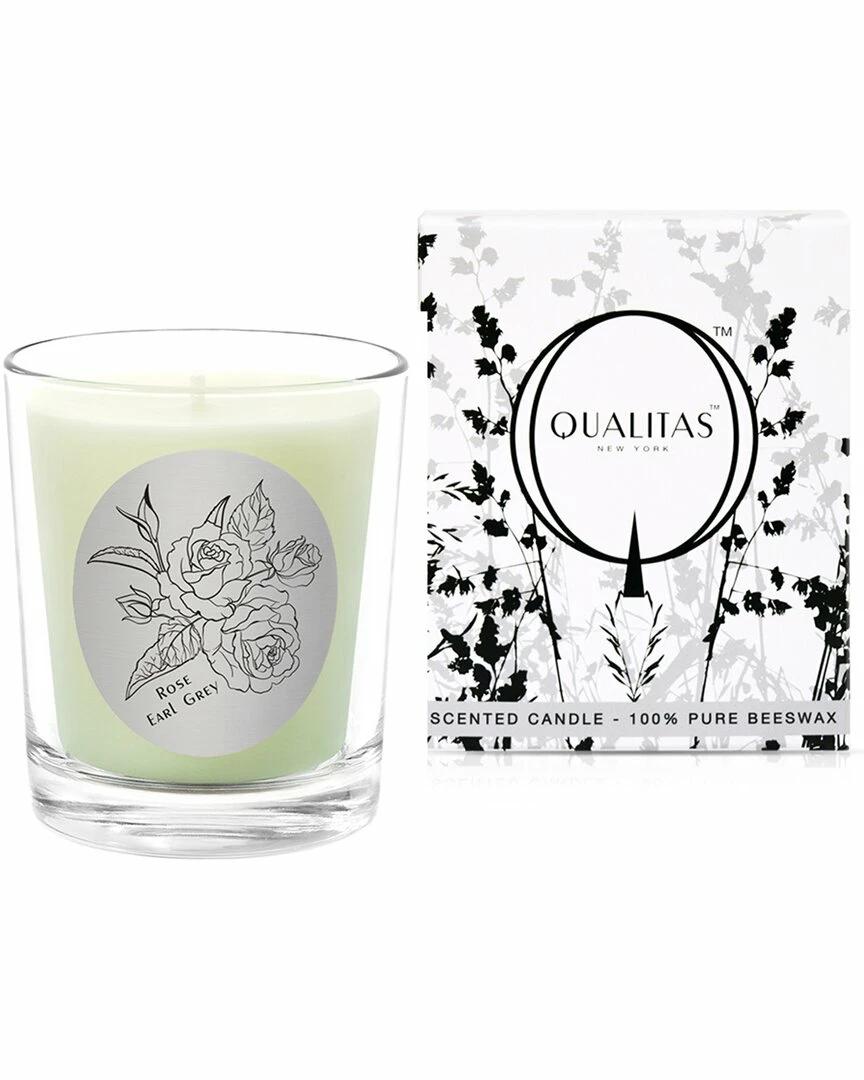 Qualitas Rose Earl Grey Scented Beeswax Candle Home Candles & Home Fragrance