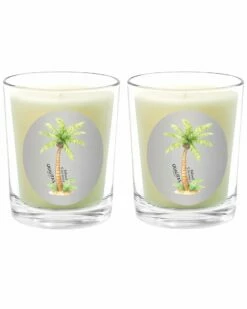 Qualitas Island Cocount Two Scented Beeswax Candle Set Home Candles & Home Fragrance