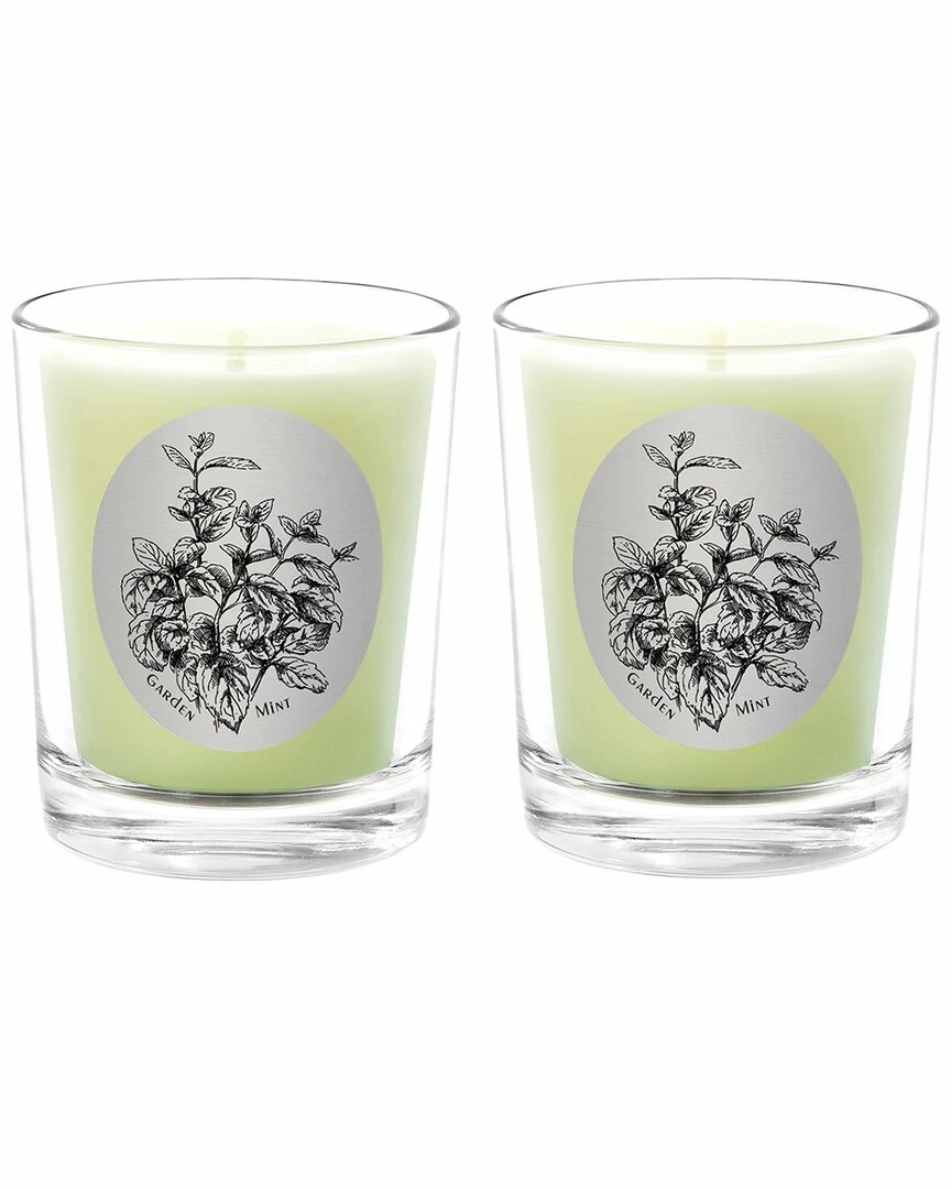 Qualitas Garden Mint Two Scented Beeswax Candle Set Home Candles & Home Fragrance