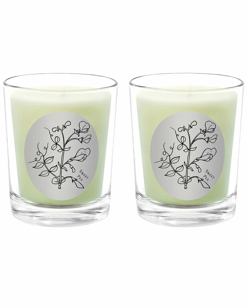Qualitas Sweet Pea Two Scented Beeswax Candle Set Home Candles & Home Fragrance
