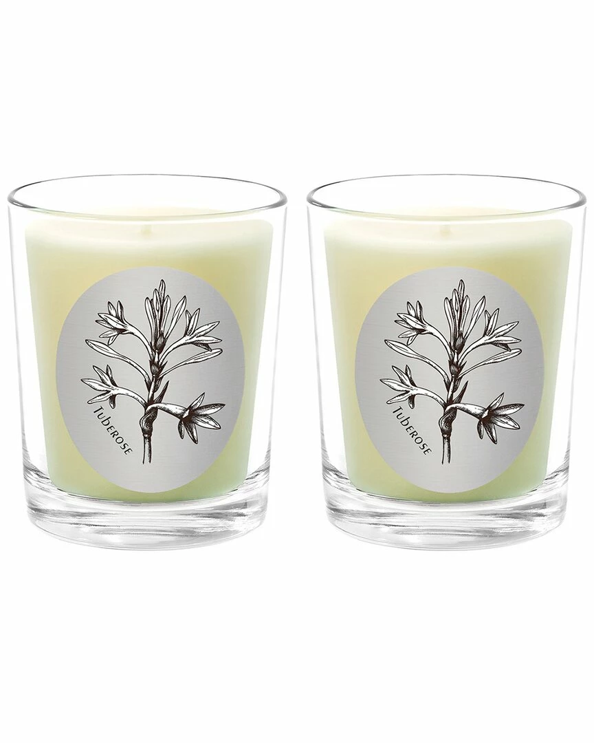 Qualitas Tuberose Two Scented Beeswax Candle Set Home Candles & Home Fragrance