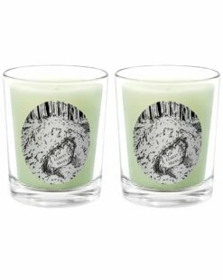Qualitas Forest Moss Two Scented Beeswax Candle Set Home Candles & Home Fragrance