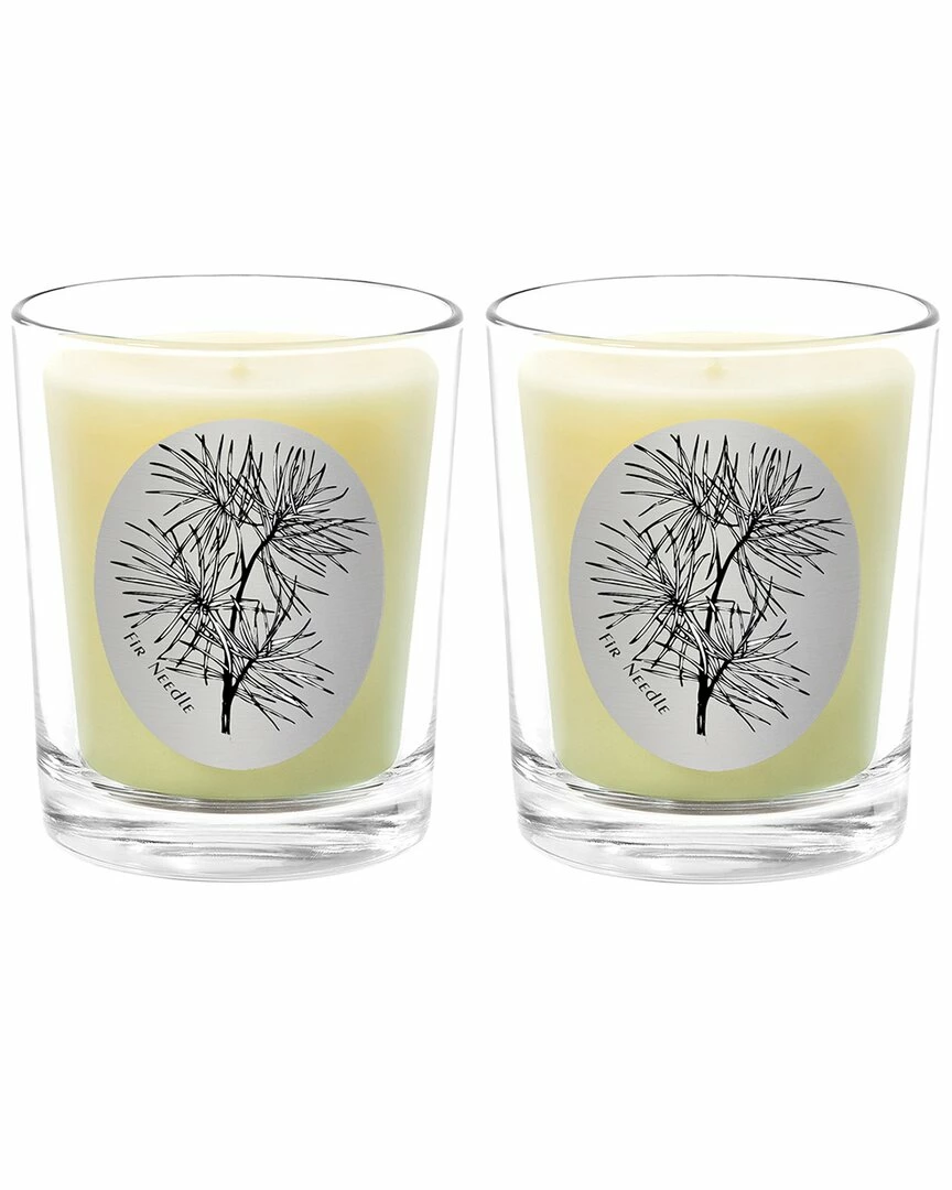 Qualitas Fir Needle Two Scented Beeswax Candle Set Home Candles & Home Fragrance