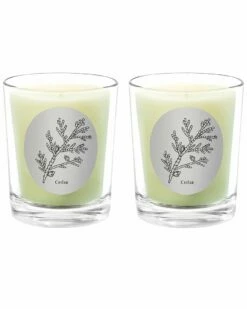 Qualitas Cedar Two Scented Beeswax Candle Set Home Candles & Home Fragrance