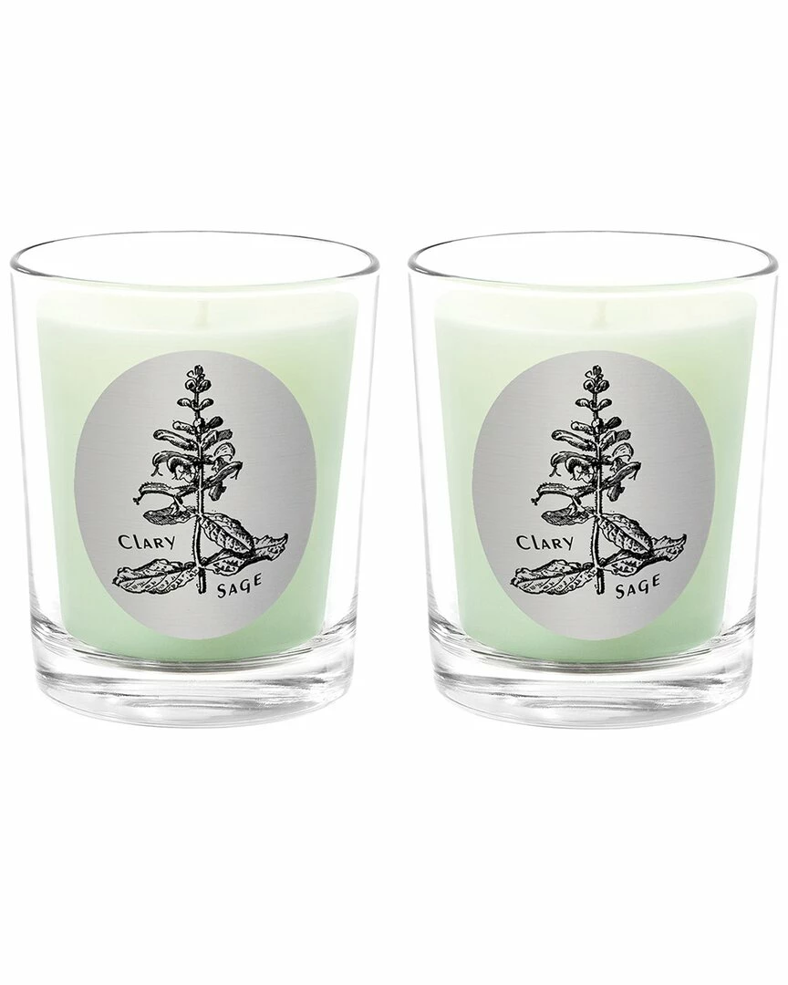 Qualitas Clary Sage Two Scented Beeswax Candle Set Home Candles & Home Fragrance