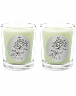 Qualitas Verbena Two Scented Beeswax Candle Set Home Candles & Home Fragrance