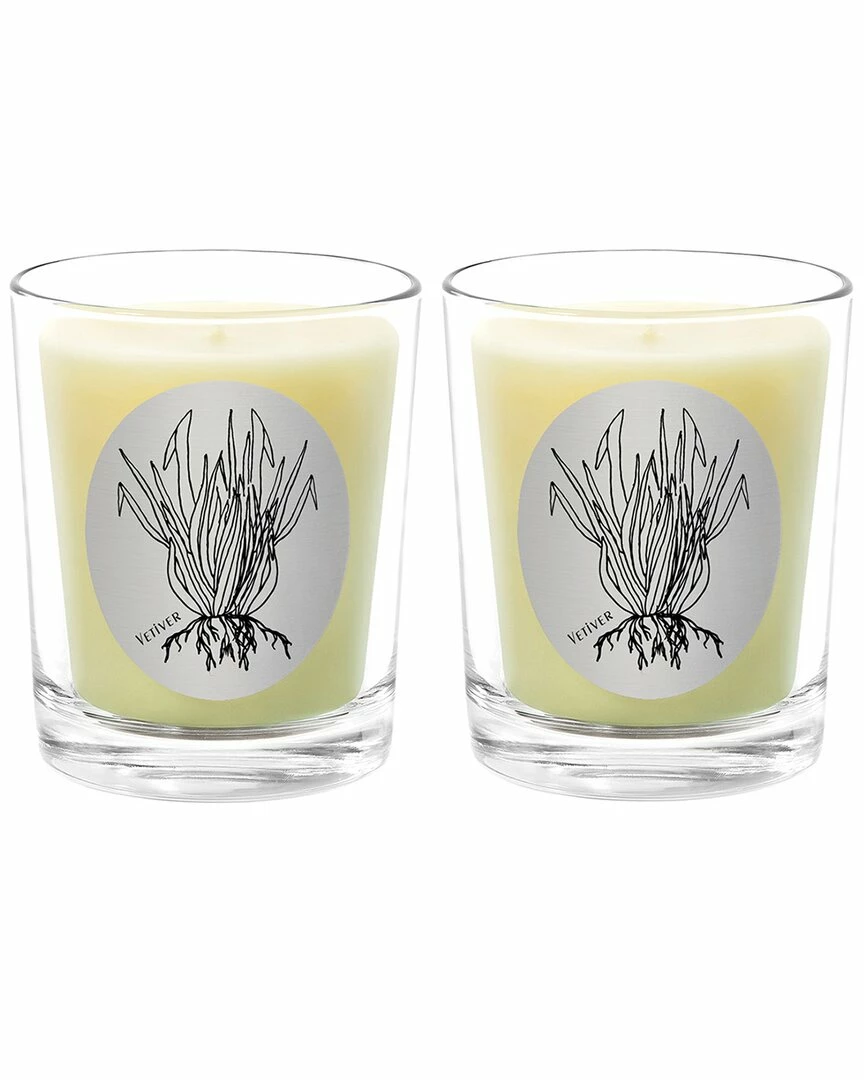 Qualitas Vetiver Two Scented Beeswax Candle Set Home Candles & Home Fragrance
