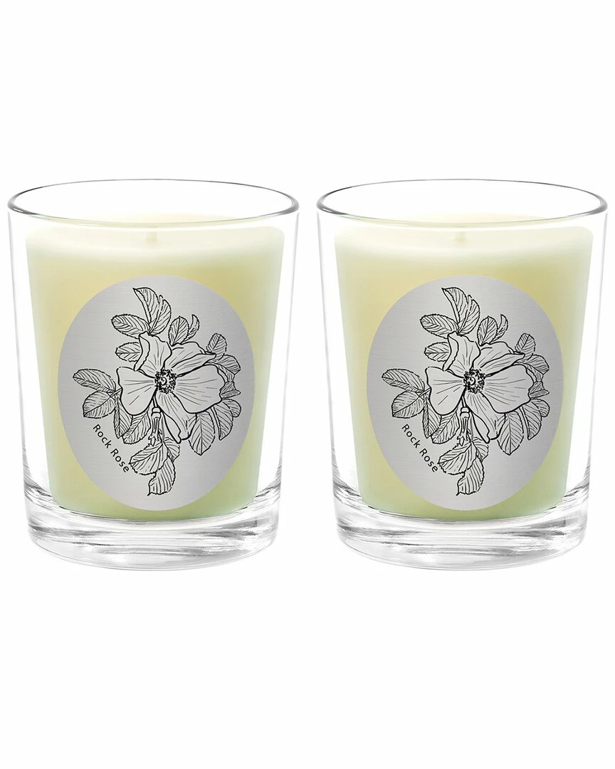 Qualitas Rock Rose Two Scented Beeswax Candle Set Home Candles & Home Fragrance