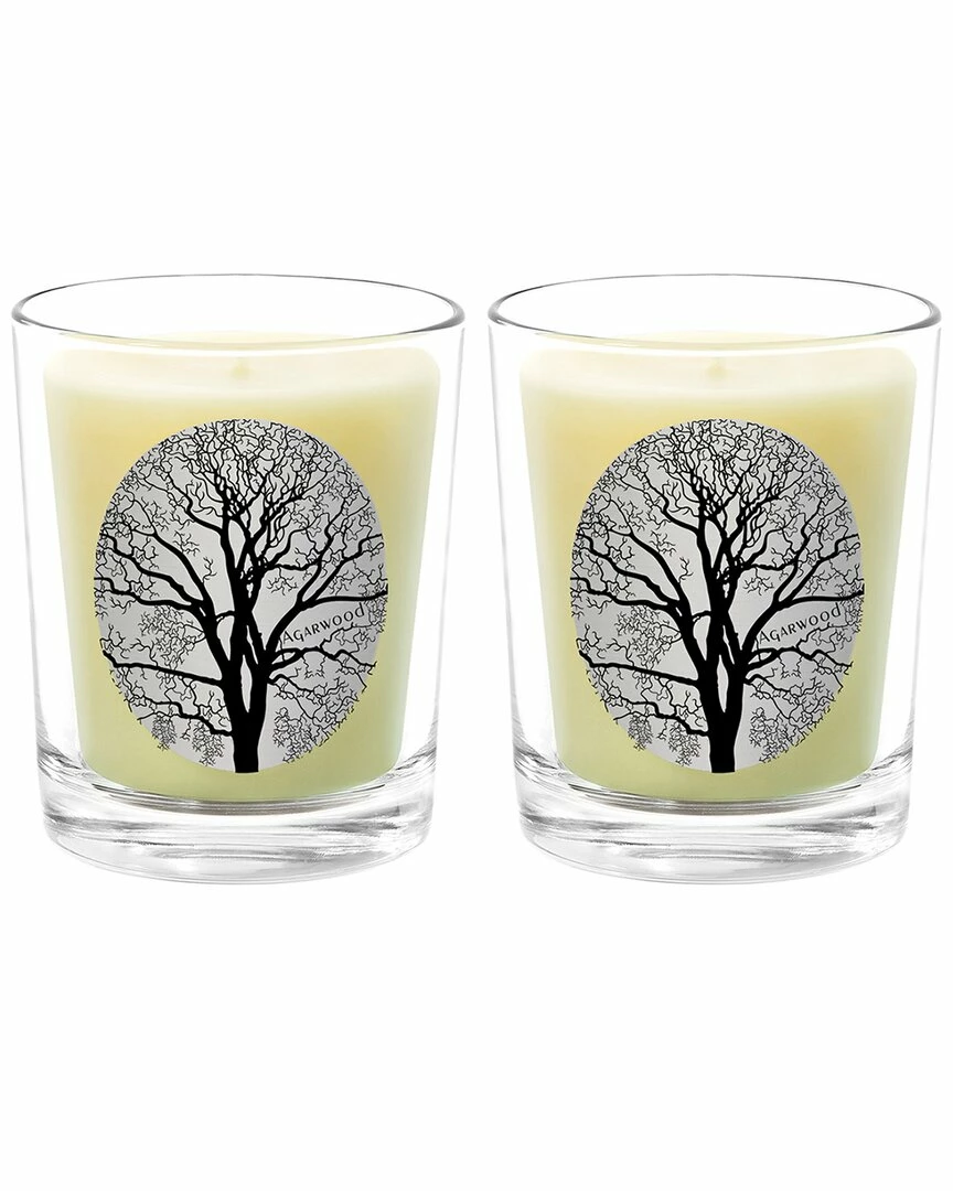 Qualitas Agarwood Two Scented Beeswax Candle Set Home Candles & Home Fragrance