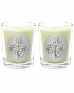 Qualitas Daffodail Two Scented Beeswax Candle Set Home Candles & Home Fragrance