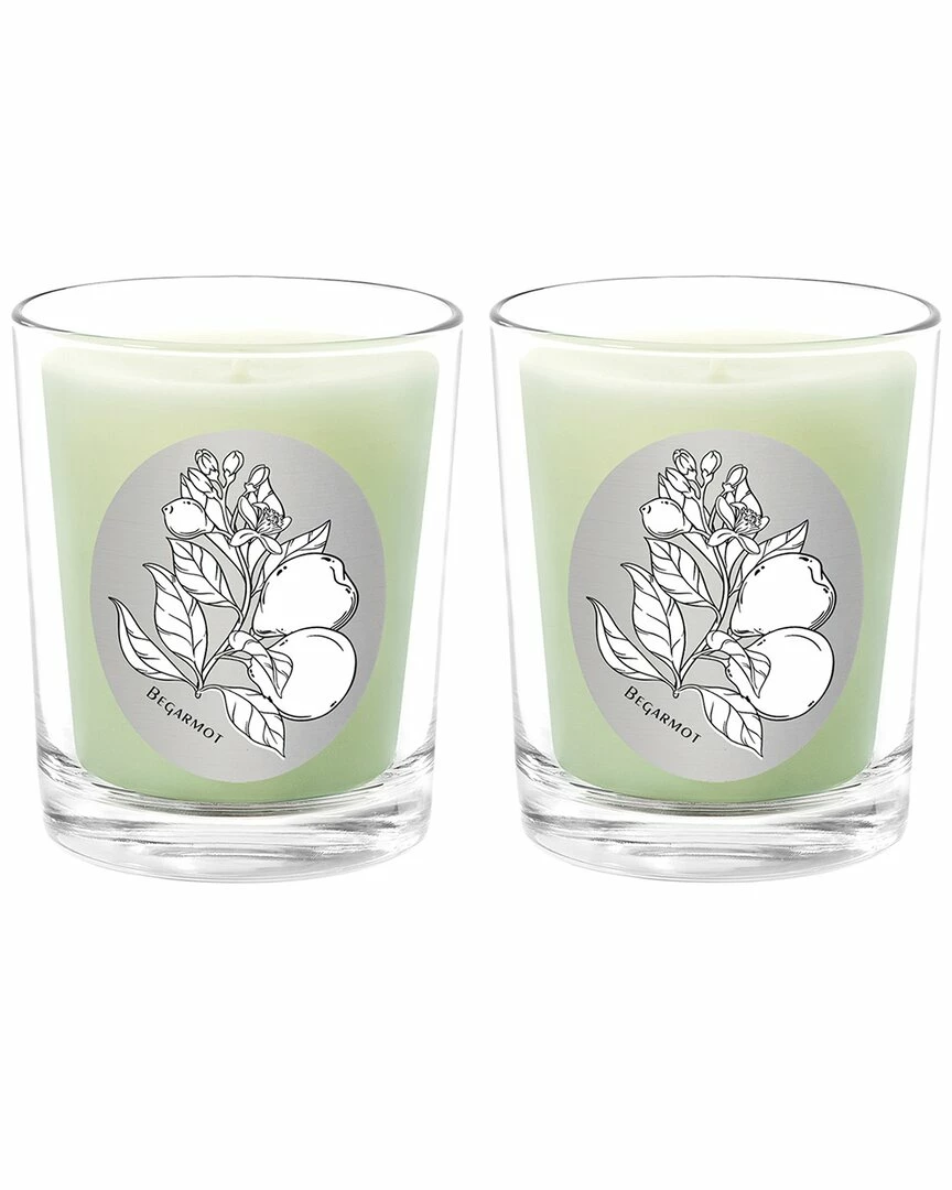 Qualitas Bergamot Two Scented Beeswax Candle Set Home Candles & Home Fragrance