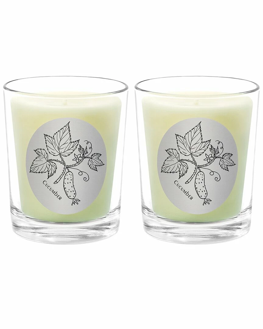 Qualitas Cucumber Two Scented Beeswax Candle Set Home Candles & Home Fragrance