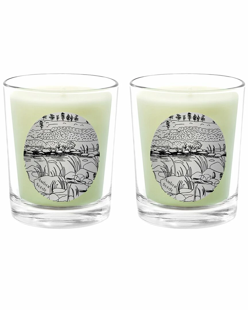 Qualitas Amber Suede Two Scented Beeswax Candle Set Home Candles & Home Fragrance