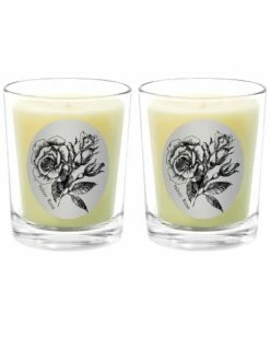 Qualitas Velvet Rose Two Scented Beeswax Candle Set Home Candles & Home Fragrance
