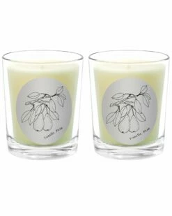 Qualitas Forelle Pear Two Scented Beeswax Candle Set Home Candles & Home Fragrance