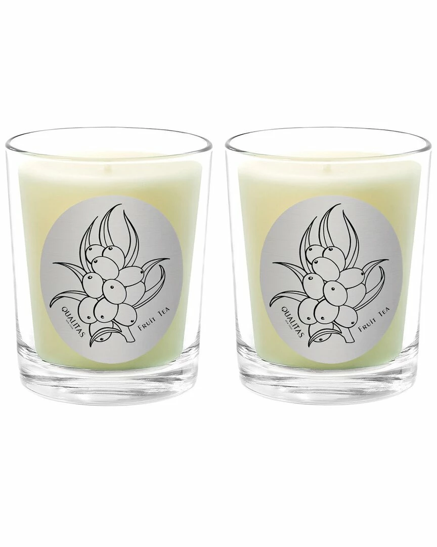 Qualitas Fruit Tea Two Scented Beeswax Candle Set Home Candles & Home Fragrance