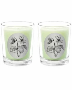 Qualitas Violet Two Scented Beeswax Candle Set Home Candles & Home Fragrance