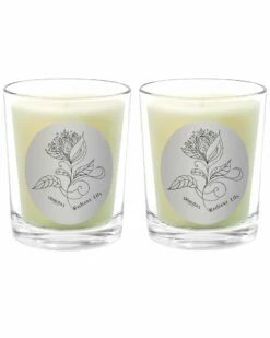 Qualitas Radiant Lily Two Scented Beeswax Candle Set Home Candles & Home Fragrance
