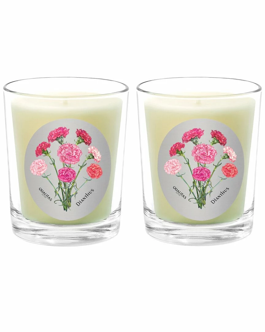 Qualitas Dianthus Two Scented Beeswax Candle Set Home Candles & Home Fragrance