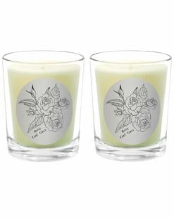 Qualitas Rose Earl Grey Two Scented Beeswax Candle Set Home Candles & Home Fragrance