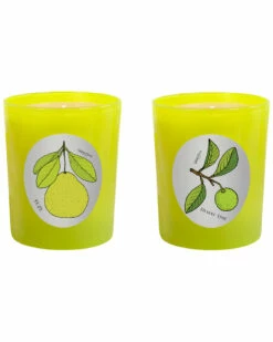 Qualitas Candles Set Of 2 Yuzu & Desert Lime Candles Home Candles & Home Fragrance