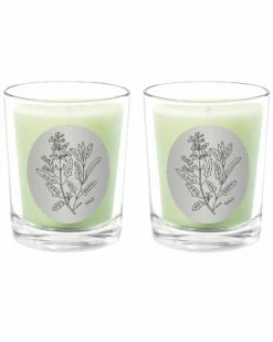 Qualitas Sage Two Scented Beeswax Candle Set Home Candles & Home Fragrance
