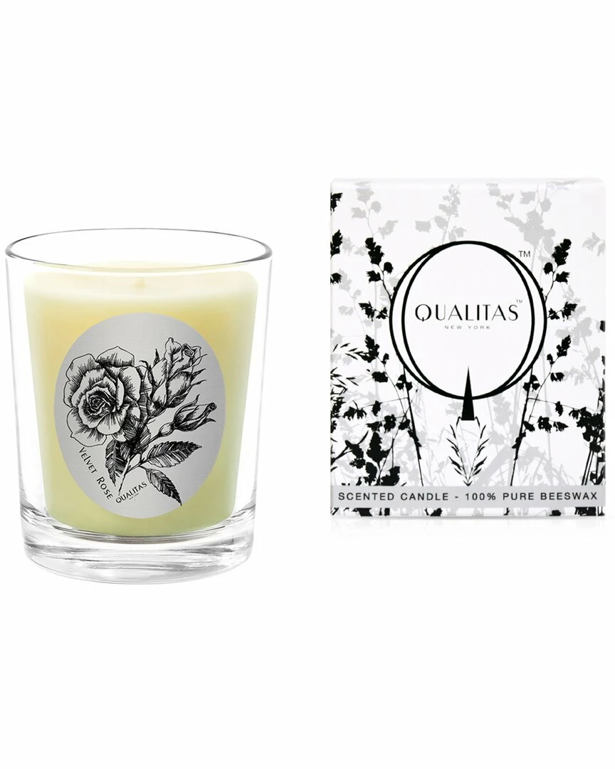 Qualitas Velvet Rose 6.5oz Beeswax Candle Home Candles & Home Fragrance