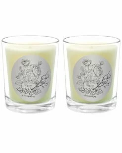 Qualitas Rose Champagne Two Scented Beeswax Candle Set Home Candles & Home Fragrance