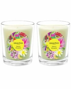 Qualitas Sweet Floras Two Scented Beeswax Candle Set Home Candles & Home Fragrance