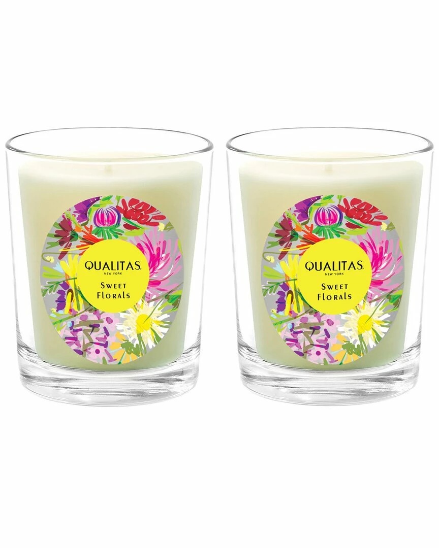 Qualitas Sweet Floras Two Scented Beeswax Candle Set Home Candles & Home Fragrance