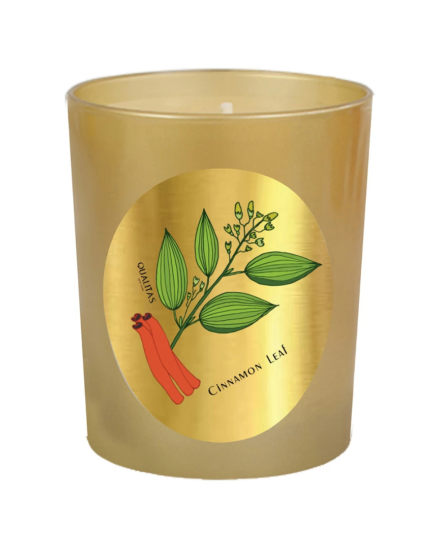 Qualitas Cinnamon Leaf 6.5oz Beeswax Candle Home Candles & Home Fragrance
