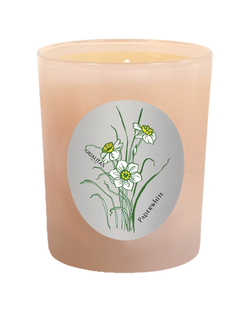 Qualitas Paperwhite 6.5oz Beeswax Candle Home Candles & Home Fragrance